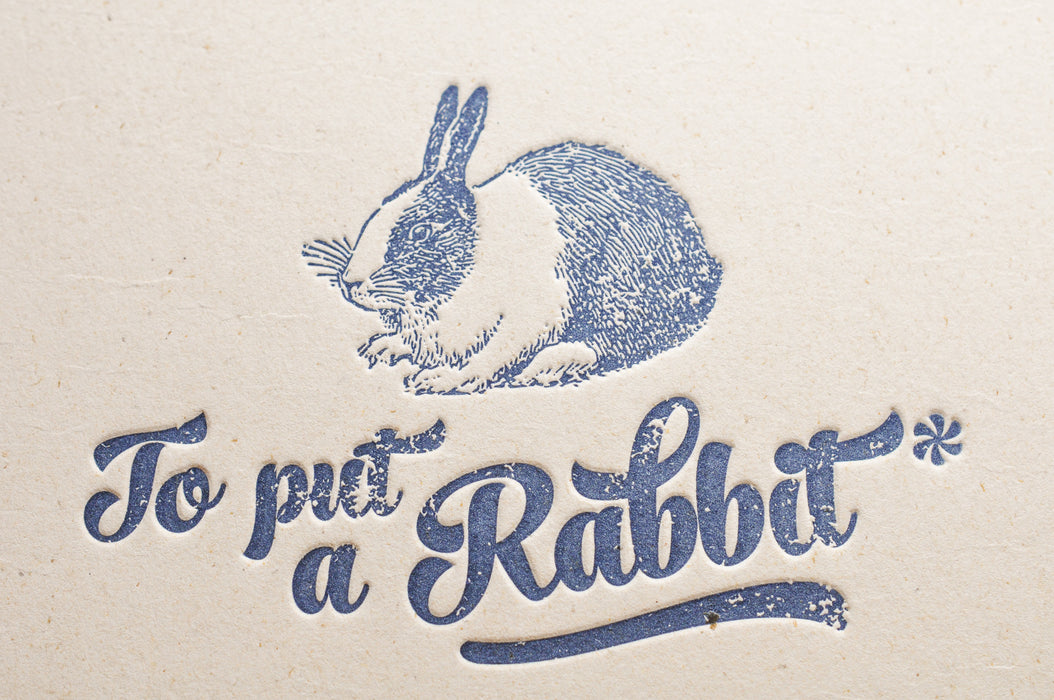 Letterpress Card Rabbit