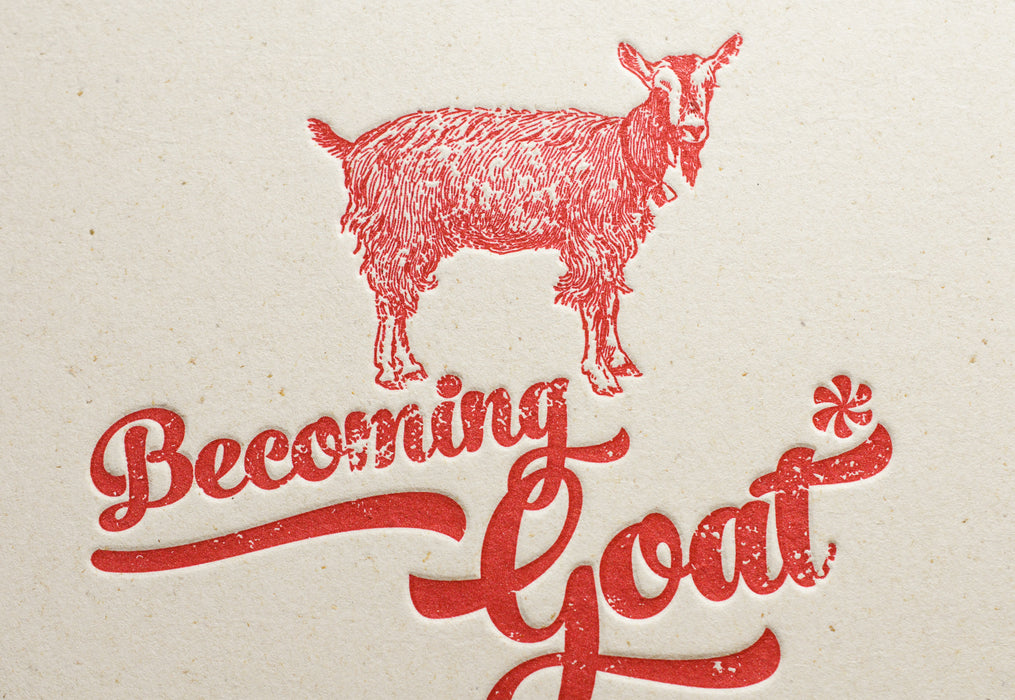 Letterpress Card Goat