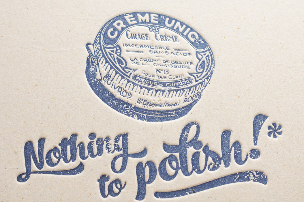 Letterpress Card Nothing to Polish