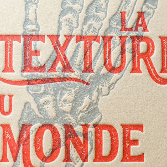 Carte Letterpress Touche la Texture du Monde