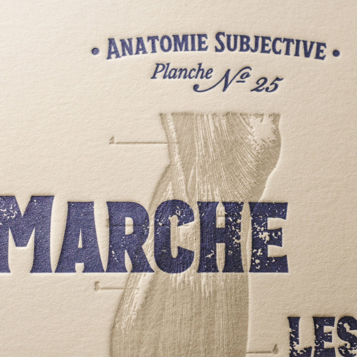 Carte Letterpress Marche les Chemins de l'Aventure