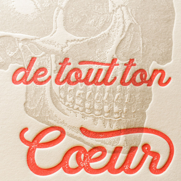 Letterpress Card Laugh with all your Heart