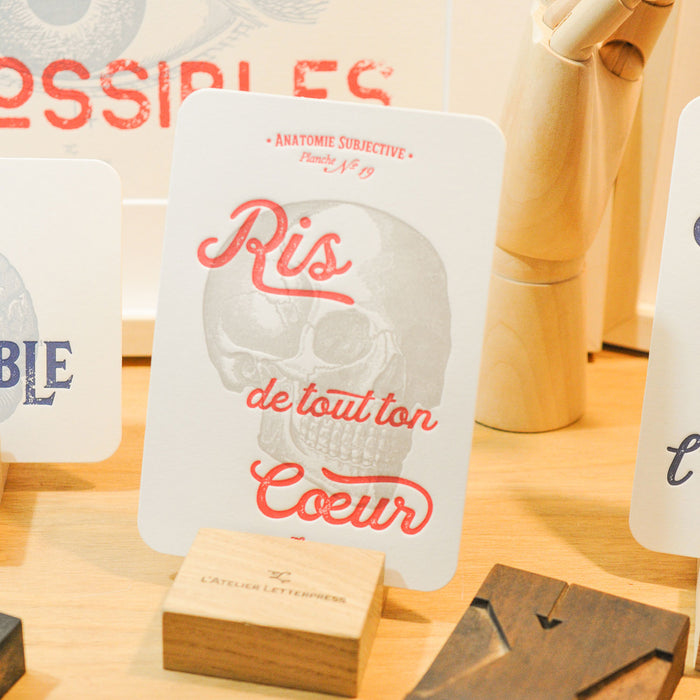 Letterpress Card Laugh with all your Heart
