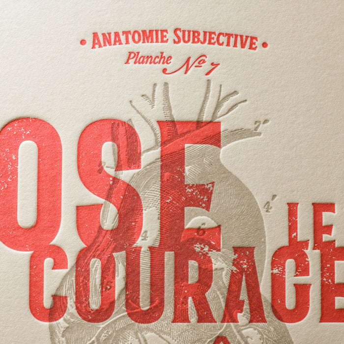 Letterpress Card Dare the Courage to be You