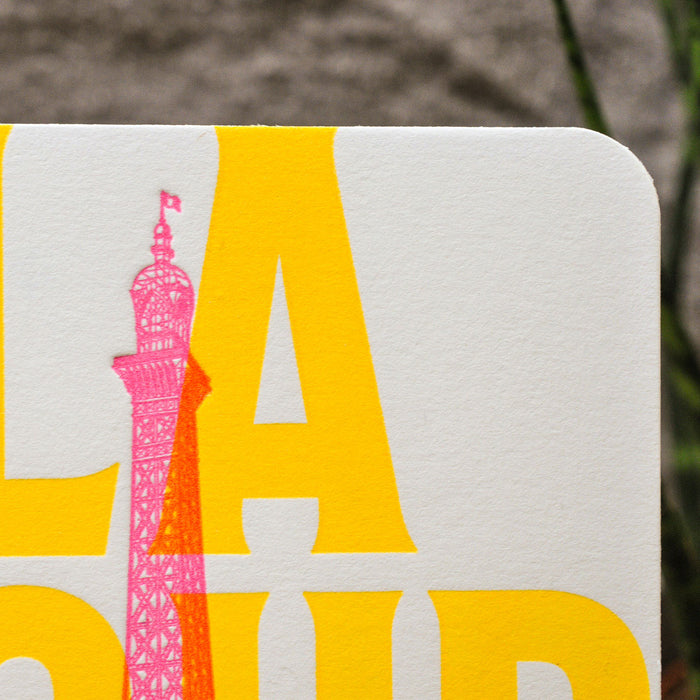 Letterpress Card Eiffel Tower