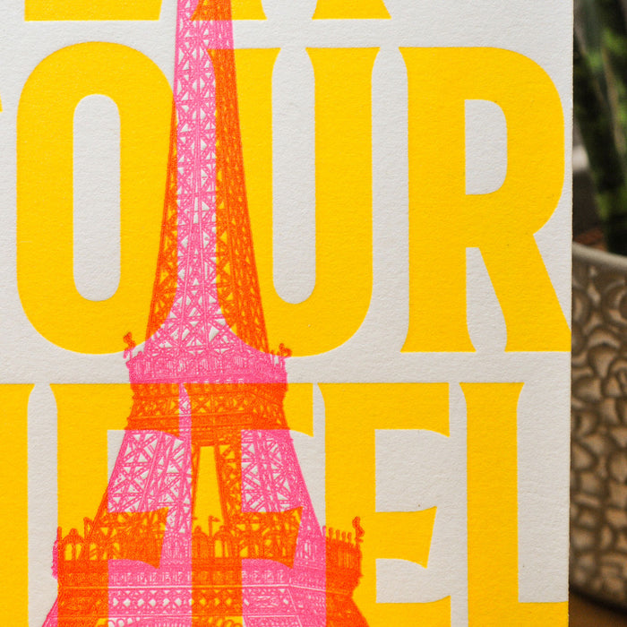 Letterpress Card Eiffel Tower