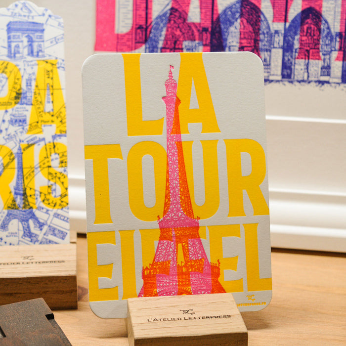 Letterpress Card Eiffel Tower