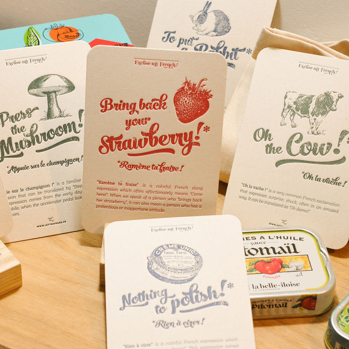 Letterpress Card Strawberry