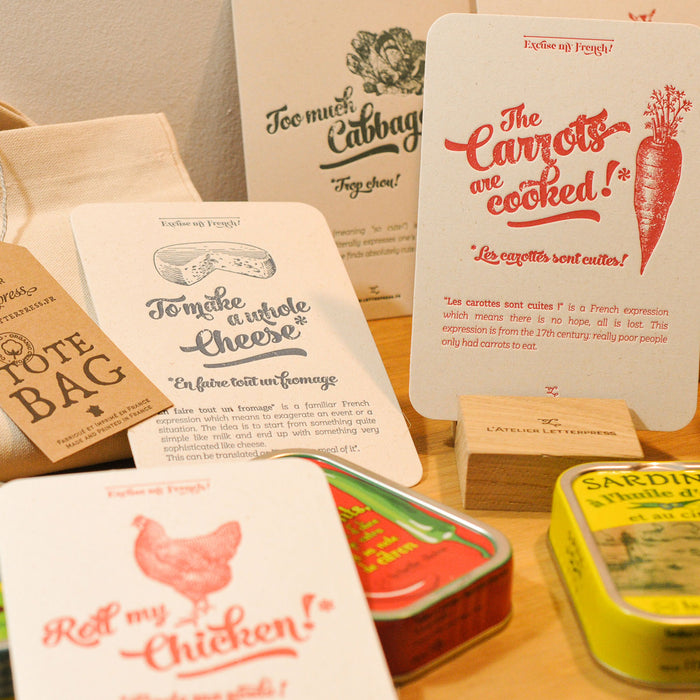 Carte Letterpress En faire tout un Fromage