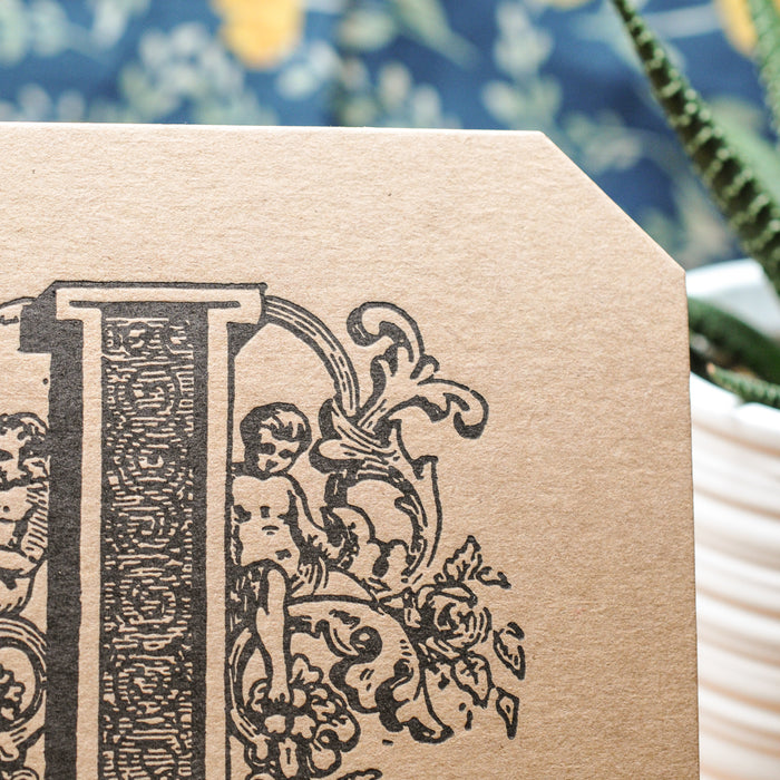 Letterpress Card Letter I