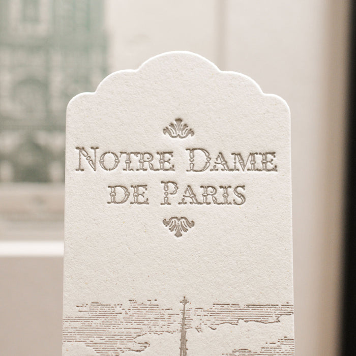 Letterpress Bookmark Notre Dame de Paris