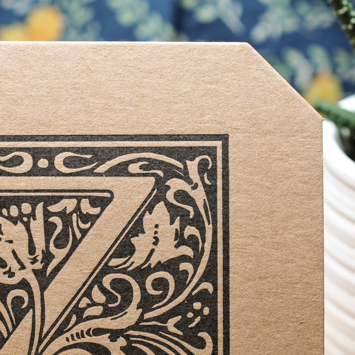 Letterpress Card Letter Z