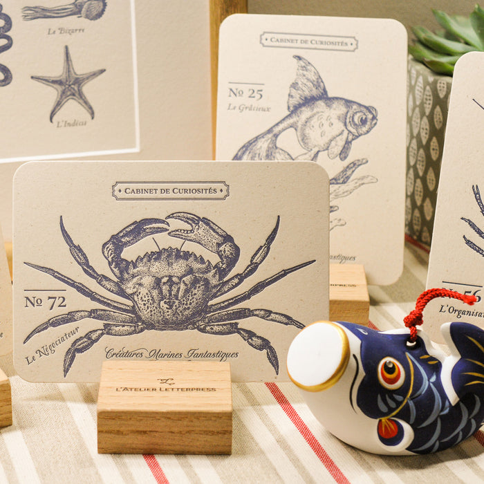 Letterpress Card Crab