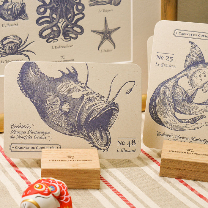 Letterpress Card Lantern Fish– L'Atelier Letterpress