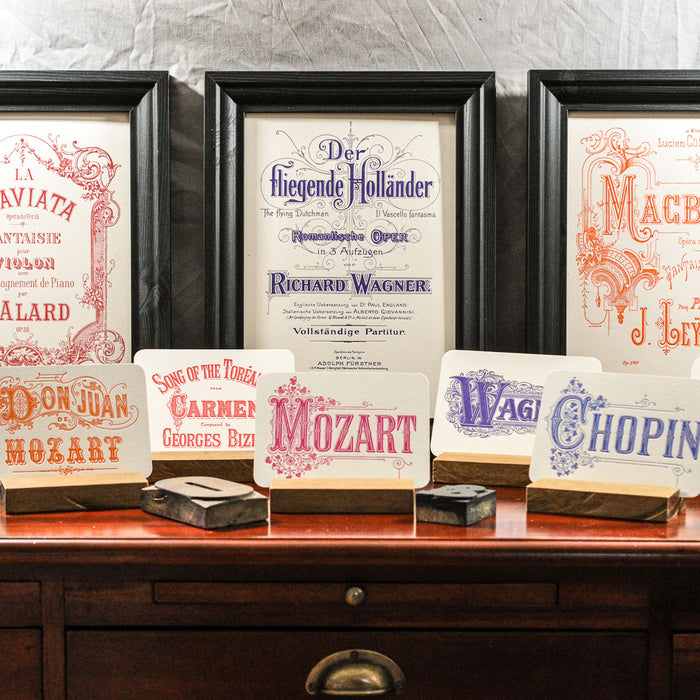 Carte Letterpress Mozart